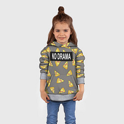 Толстовка-худи детская No drama, цвет: 3D-меланж — фото 2