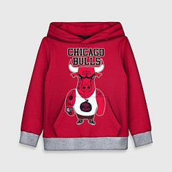 Толстовка-худи детская Chicago bulls, цвет: 3D-меланж