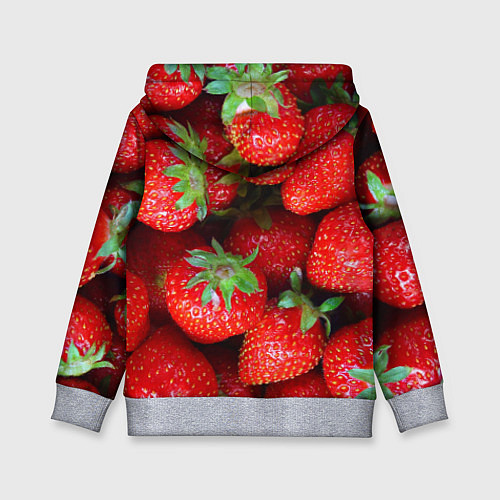 Детская толстовка Клубничная / 3D-Меланж – фото 2