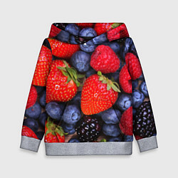 Толстовка-худи детская Berries, цвет: 3D-меланж