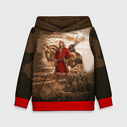 Толстовка-худи детская Русь священная, цвет: 3D-красный
