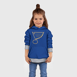 Толстовка-худи детская St Louis Blues: Tarasenko 91, цвет: 3D-меланж — фото 2