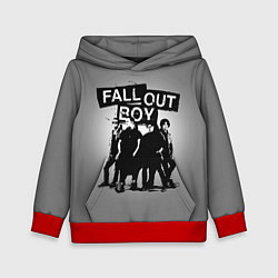 Толстовка-худи детская Fall out boy, цвет: 3D-красный