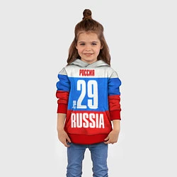 Толстовка-худи детская Russia: from 29, цвет: 3D-красный — фото 2