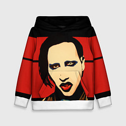 Толстовка-худи детская Mаrilyn Manson, цвет: 3D-белый