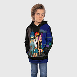 Толстовка-худи детская Футурама пати, цвет: 3D-синий — фото 2