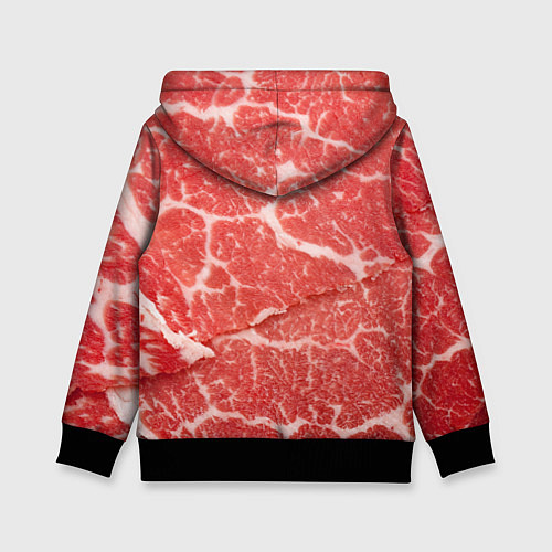 Детская толстовка Кусок мяса / 3D-Черный – фото 2