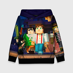 Толстовка-худи детская Minecraft Men's, цвет: 3D-черный