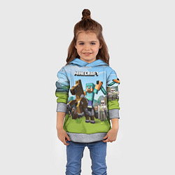 Толстовка-худи детская Minecraft Rider, цвет: 3D-меланж — фото 2