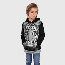 Толстовка-худи детская Красавец тигр, цвет: 3D-меланж — фото 2
