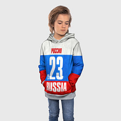 Толстовка-худи детская Russia: from 23, цвет: 3D-меланж — фото 2