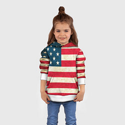 Толстовка-худи детская США, цвет: 3D-белый — фото 2