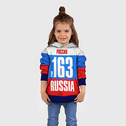 Толстовка-худи детская Russia: from 163, цвет: 3D-синий — фото 2