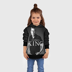 Толстовка-худи детская Стивен Кинг, цвет: 3D-черный — фото 2