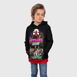 Толстовка-худи детская Hotline Miami, цвет: 3D-красный — фото 2