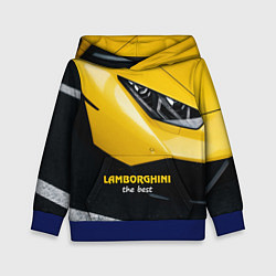 Толстовка-худи детская Lamborghini the best, цвет: 3D-синий