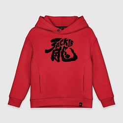 Толстовка оверсайз детская Jakie Chan / Джеки Чан, цвет: красный