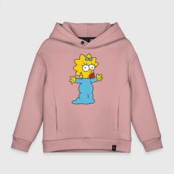 Толстовка оверсайз детская Maggie Simpson, цвет: пыльно-розовый