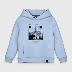 Толстовка оверсайз детская Moscow Kremlin 1147, цвет: мягкое небо