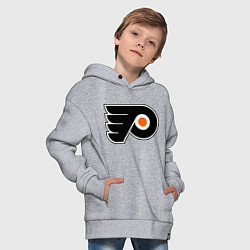 Толстовка оверсайз детская Philadelphia Flyers, цвет: меланж — фото 2