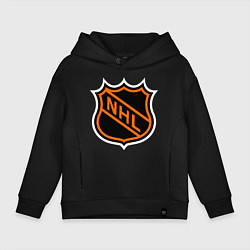 Толстовка оверсайз детская NHL, цвет: черный
