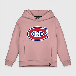 Толстовка оверсайз детская Montreal Canadiens, цвет: пыльно-розовый