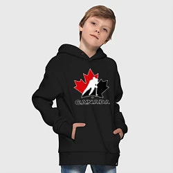 Толстовка оверсайз детская Canada, цвет: черный — фото 2