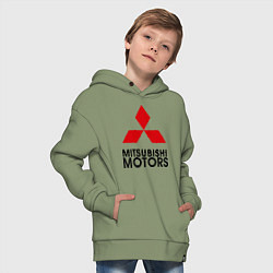 Толстовка оверсайз детская Mitsubishi, цвет: авокадо — фото 2