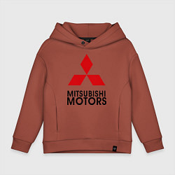 Толстовка оверсайз детская Mitsubishi, цвет: кирпичный