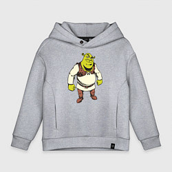Толстовка оверсайз детская Shrek 3, цвет: меланж