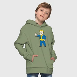 Толстовка оверсайз детская Fallout Boy, цвет: авокадо — фото 2
