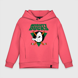 Толстовка оверсайз детская Anaheim Mighty Ducks, цвет: коралловый