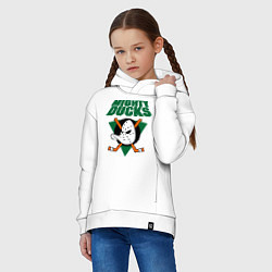 Толстовка оверсайз детская Anaheim Mighty Ducks, цвет: белый — фото 2