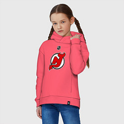 Толстовка оверсайз детская New Jersey Devils: Kovalchuk 17, цвет: коралловый — фото 2