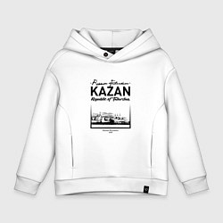 Толстовка оверсайз детская Kazan: Republic of Tatarstan, цвет: белый