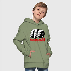 Толстовка оверсайз детская Навстречу будущему СССР, цвет: авокадо — фото 2