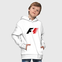 Толстовка оверсайз детская Formula 1, цвет: белый — фото 2