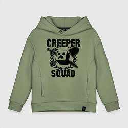 Толстовка оверсайз детская Creeper Squad, цвет: авокадо