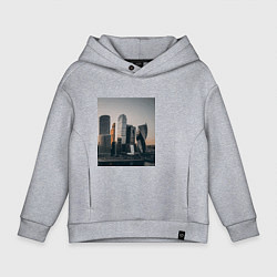 Толстовка оверсайз детская Moscow City, цвет: меланж