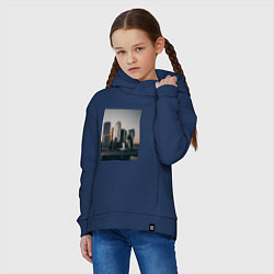 Толстовка оверсайз детская Moscow City, цвет: тёмно-синий — фото 2