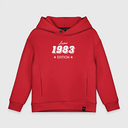 Толстовка оверсайз детская Limited Edition 1983, цвет: красный
