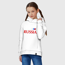 Толстовка оверсайз детская Сборная России: 9 номер, цвет: белый — фото 2