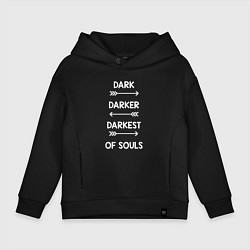 Толстовка оверсайз детская Darkest of Souls, цвет: черный