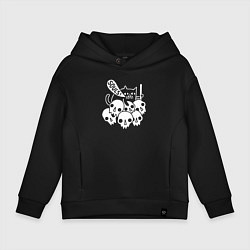 Толстовка оверсайз детская Cat Got Your Soul, цвет: черный