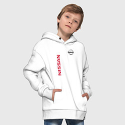 Толстовка оверсайз детская Nissan Style, цвет: белый — фото 2
