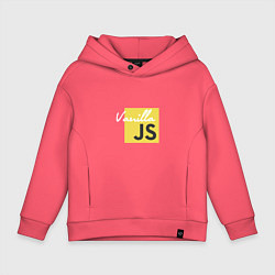 Толстовка оверсайз детская Vanilla JS, цвет: коралловый