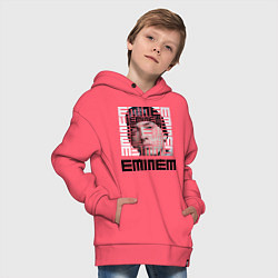 Толстовка оверсайз детская Eminem labyrinth, цвет: коралловый — фото 2