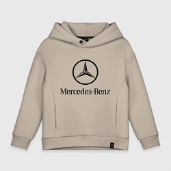 Толстовка оверсайз детская Logo Mercedes-Benz, цвет: миндальный