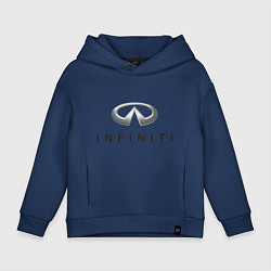 Толстовка оверсайз детская Logo Infiniti, цвет: тёмно-синий