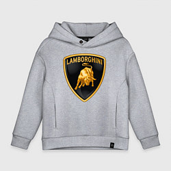 Толстовка оверсайз детская Lamborghini logo, цвет: меланж